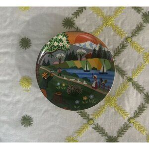 Vintage Reutter Porzelian W Germany Butter Pat Small Plate Trinket Dish Summer